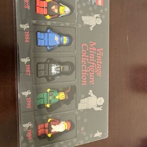 Lego Vintage Minifigure Collection Set - Red, Blue, Black, Green, Brown, Yellow